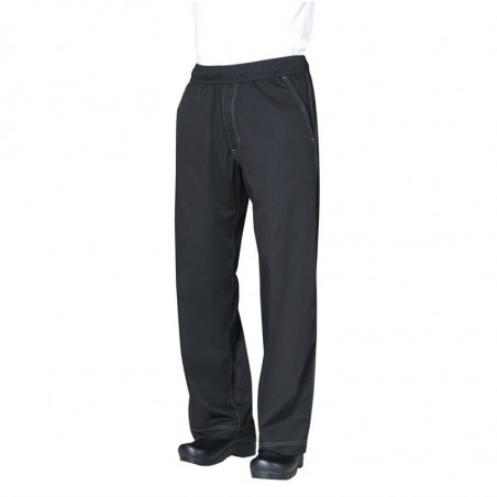 Pantalón de cocina unisex Baggy negro - Talla XL - Chef Works - Fourniresto