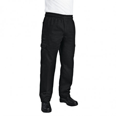 Pantalón de cocina unisex Fit Cargo Negro - Talla S - Chef Works - Fourniresto