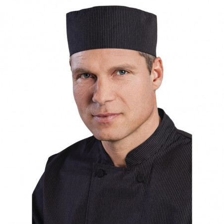 Gorro de cocina Cool Vent a rayas finas blancas - Talla única - Chef Works - Fourniresto