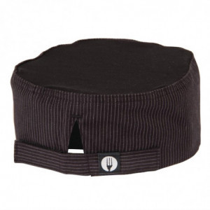 Gorro de cocina Cool Vent a rayas finas blancas - Talla única - Chef Works - Fourniresto