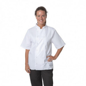 White Short Sleeve Boston Kitchen Jacket - Size XS - Whites Chefs Clothing - Fourniresto