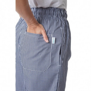 Pantalón de cocina unisex Vegas a cuadros azules y blancos - Talla L - Whites Chefs Clothing - Fourniresto