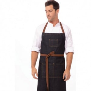 Bib Apron Blue Urban Memphis 890 x 1005 mm - Chef Works - Fourniresto