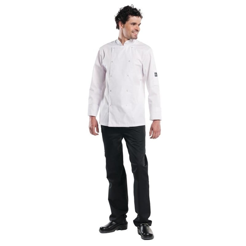 Pantalón de cocina Baggy Amplio y Cálido Delante Negro - Talla L - FourniResto - Fourniresto