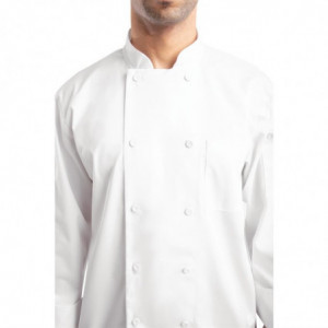 Chaqueta de cocina unisex blanca de manga larga Calgary - Talla L - Chef Works - Fourniresto