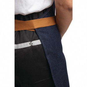 Blue Denim Server Apron with 1000 x 700 mm Cotton Belt - Whites Chefs Clothing - Fourniresto