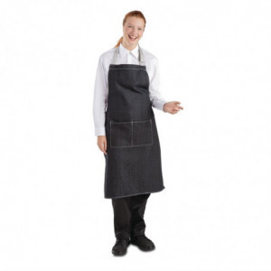 Delantal Bavette Denim Negro Southside en Polialgodón 700 x 1000 mm - Whites Chefs Clothing - Fourniresto