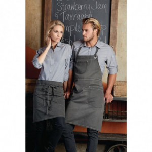 Taupe Urban Dorset Bib Apron in Cotton 762 x 863 mm - Chef Works - Fourniresto