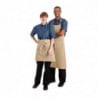 Beige Urban Dorset Cotton Bib Apron 762 x 863 mm - Chef Works - Fourniresto