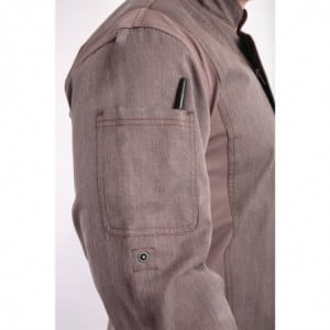 Chaqueta de cocina unisex con cierre de cremallera en gris grafito Hartford - Talla L - Chef Works - Fourniresto