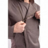 Chaqueta de cocina unisex con cierre de cremallera en gris grafito Hartford - Talla M - Chef Works - Fourniresto