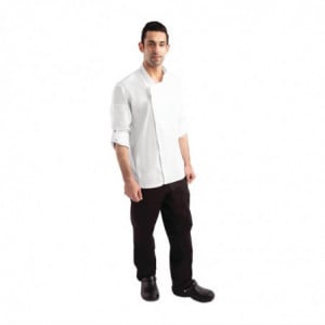 Chaqueta de cocina unisex con cierre de cremallera blanca Hartford - Talla L - Chef Works - Fourniresto