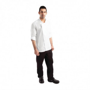 Chaqueta de cocina unisex con cierre de cremallera blanca Hartford - Talla M - Chef Works - Fourniresto