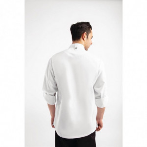 Chaqueta de cocina unisex con cierre de cremallera blanca Hartford - Talla S - Chef Works - Fourniresto