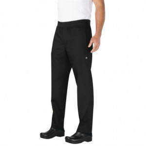 Pantalón Slim Negro para Hombre - Talla L - Chef Works - Fourniresto