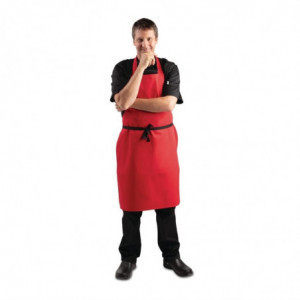 Delantal Rojo con peto de Polialgodón - Whites Chefs Clothing - Fourniresto