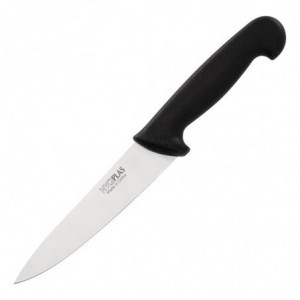 Cuchillo de cocinero negro hoja 16 cm - Hygiplas - Fourniresto