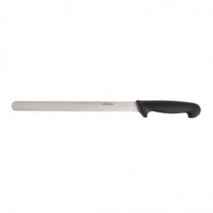 Cuchillo de trinchar dentado negro hoja de 30,5 cm - Hygiplas - Fourniresto