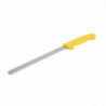 Cuchillo para cortar amarillo con hoja dentada de 25,5 cm - Hygiplas - Fourniresto