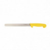 Cuchillo para cortar amarillo con hoja dentada de 25,5 cm - Hygiplas - Fourniresto