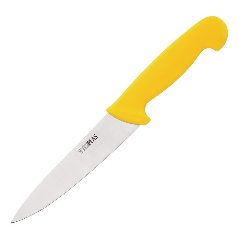 Cuchillo de Cocinero Amarillo Hoja 16 cm - Hygiplas - Fourniresto