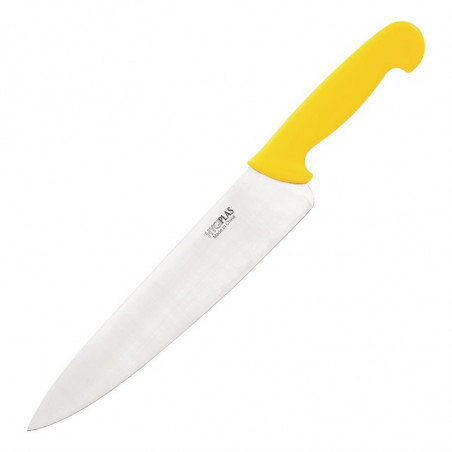 Cuchillo de Cocinero Amarillo Hoja 25,5 cm - Hygiplas - Fourniresto