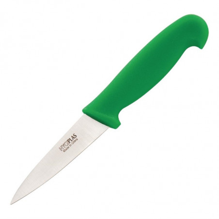 Cuchillo de cocina verde hoja de 9 cm - Hygiplas - Fourniresto