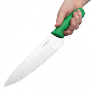 Couteau De Cuisinier Vert Lame 25,5 Cm - Hygiplas - Fourniresto