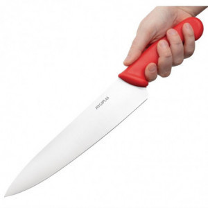 Cuchillo de Cocinero Rojo Hoja 25,5 cm - Hygiplas - Fourniresto