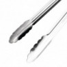 Red Stainless Steel 300 mm Serving Tongs - Vogue - Fourniresto