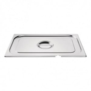 Stainless Steel Lid Gn 1/4 With Notch - Vogue - Fourniresto