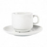 Tasse À Thé Empilable Blanche Whiteware 200 Ml Ø 80 Mm - Lote De 12 - Olympia - Fourniresto Tasse À Thé Empilable Blanche Whiteware 200 Ml Ø 80 Mm - Lote De 12 - Olympia - Fourniresto