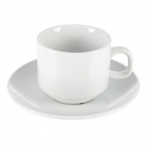 Tasse À Thé Empilable Blanche Whiteware 200 Ml Ø 80 Mm - Lote De 12 - Olympia - Fourniresto