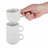 Tasse À Thé Empilable Blanche Whiteware 200 Ml Ø 80 Mm - Lote De 12 - Olympia - Fourniresto Tasse À Thé Empilable Blanche Whiteware 200 Ml Ø 80 Mm - Lote De 12 - Olympia - Fourniresto
