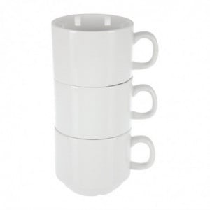 Tasse Empilable Blanche Whiteware 200 Ml Ø 80 Mm - Lote De 12 - Olympia - Fourniresto