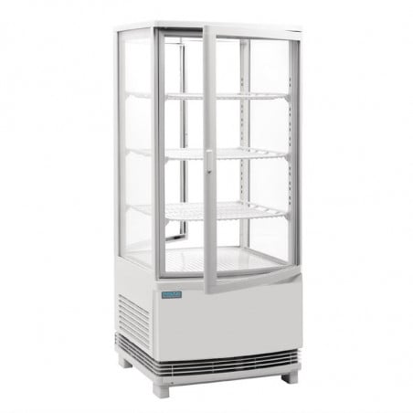 Vitrina Refrigerada Positiva Blanca 2 Puertas Curvadas 86 L - Polar