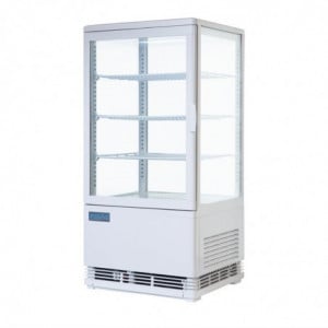 Vitrina Refrigerada Positiva Blanca 2 Puertas Curvas 86 L - Polar - Fourniresto