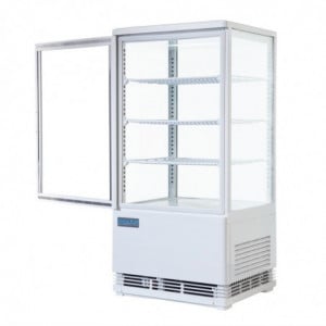 Vitrina Refrigerada Positiva Blanca 2 Puertas Curvadas 86 L - Polar