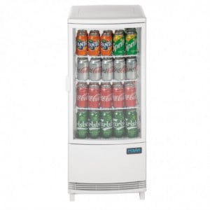 Vitrina Refrigerada Positiva Blanca 2 Puertas Curvadas 86 L - Polar