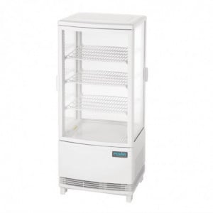 Vitrina Refrigerada Positiva Blanca 2 Puertas Curvas 86 L - Polar - Fourniresto