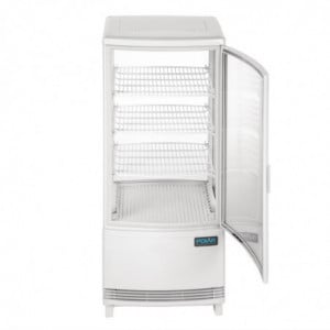 Vitrina Refrigerada Positiva Blanca 2 Puertas Curvas 86 L - Polar - Fourniresto