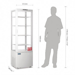 Vitrine Refrigerada Positiva Blanca Puerta Curvada 235 L - Polar