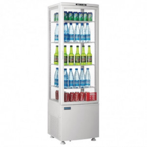 Vitrine Refrigerada Positiva Blanca Puerta Curvada 235 L - Polar