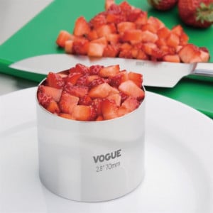 Círculo de mousse de acero inoxidable Ø 70 mm H 60 mm - Vogue - Fourniresto