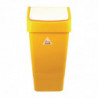 Cubo de basura amarillo de polipropileno con tapa abatible de 50 L - Scot Young - Fourniresto