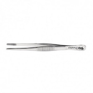 Stainless Steel Micro Tweezers with Rounded Tips 160 mm - FourniResto - Fourniresto