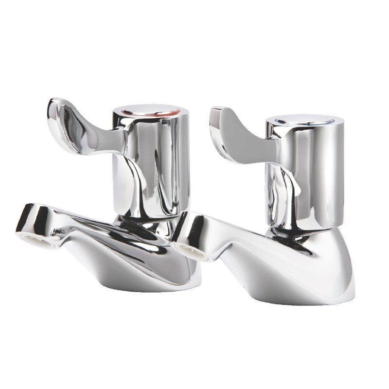 Lever Basin Taps 80mm - Set of 2 - Vogue - Fourniresto