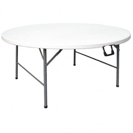 Mesa redonda plegable en el centro blanca Ø 1530 mm - Bolero - Fourniresto