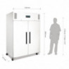 Armario refrigerado positivo blanco GN 2/1 de doble puerta 1200 L - Polar - Fourniresto