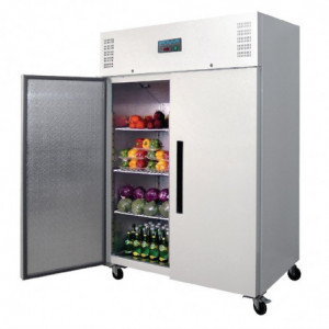 Armario refrigerado positivo blanco GN 2/1 de doble puerta 1200 L - Polar - Fourniresto